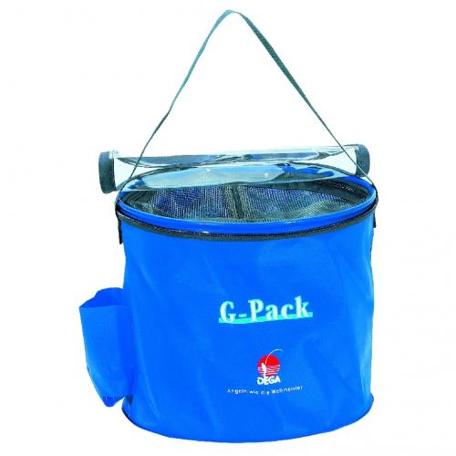 G-Pack, rund, blau, mit Reißverschluss, dm 30cm, 17l